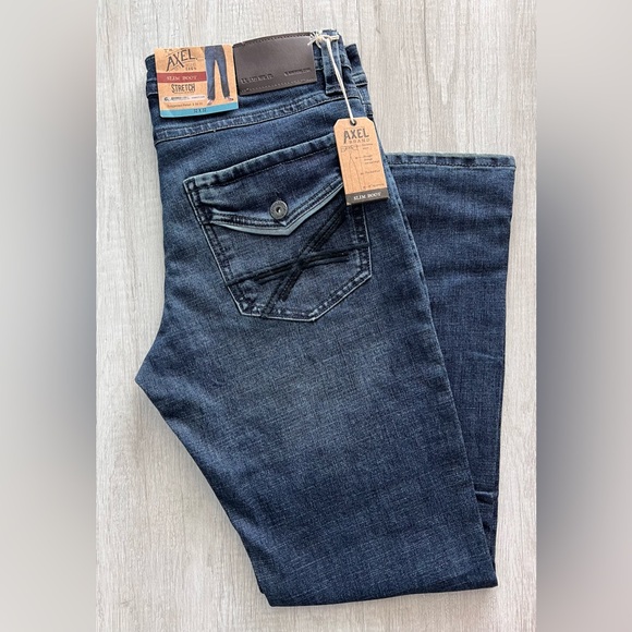 Axel Men's Slim Boot Cut Denim - Picture 1 of 8